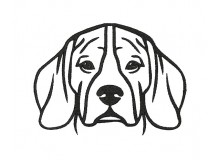 Stickdatei - Beagle Silhouette